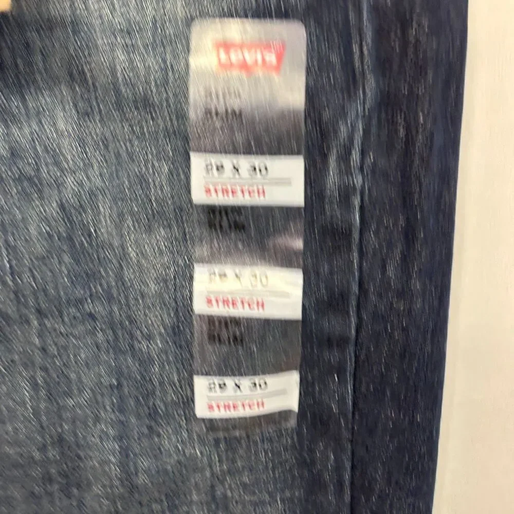 NWT Levi's 511 Slim Fit Jeans Men Size 29x30 Blue Denim Stretch D129 -7